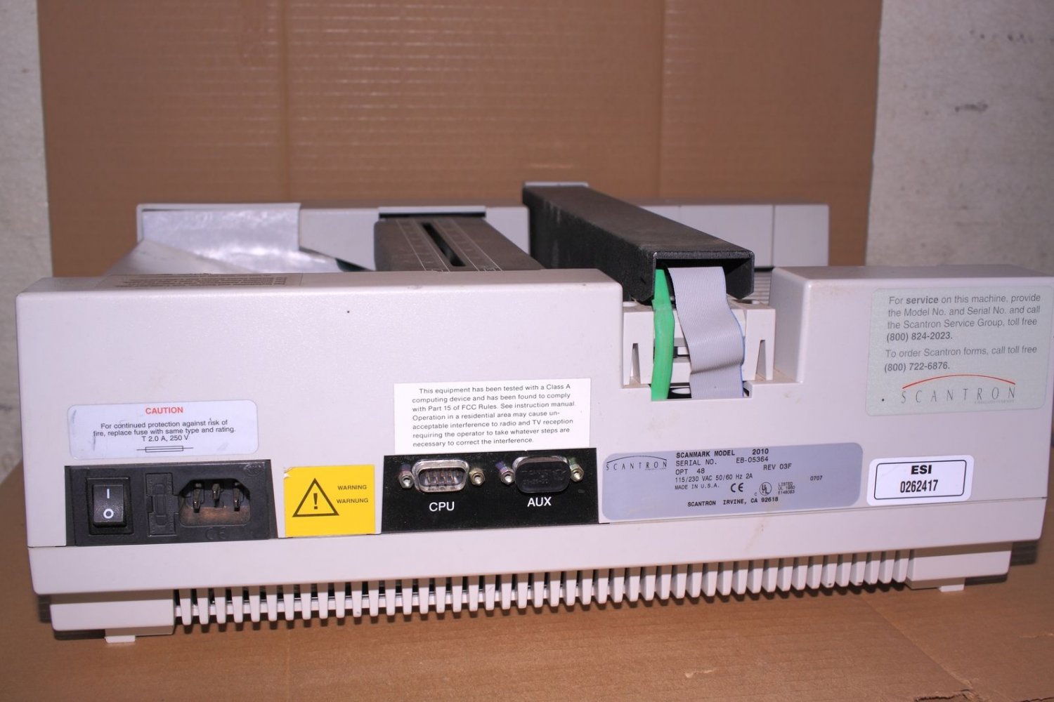 SCANMARK Scantron Es2010 Optical Mark Reader Scanner Test Reader ES 2010
