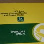 JD John Deere 10/2 Amp Battery Chager Operators Manual