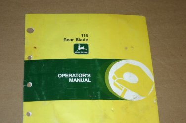 JD John Deere 115 Rear Blade Operators Manual