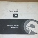 JD John Deere 56 Front blade Operators Manual