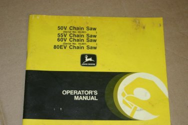 JD John Deere 50V,55V,60V,80EV Operators Manual