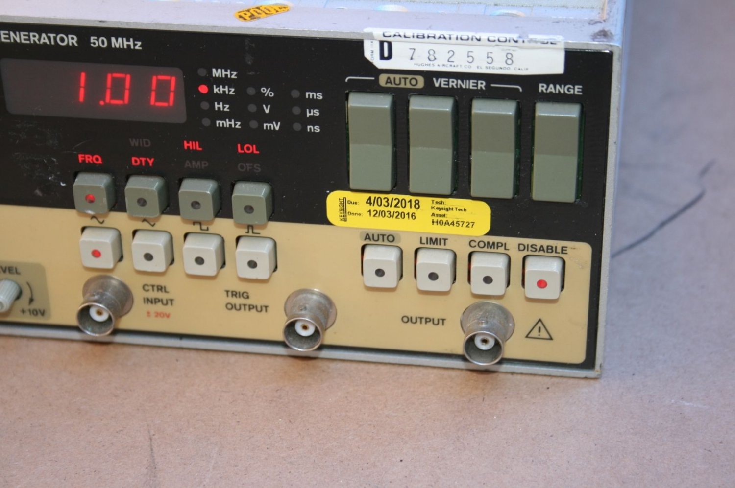 HP Agilent Keysight 8116A Pulse / Function Generator 50MHz w/ HPIB GPIB