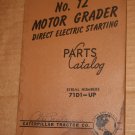 CAT Caterpillar No.12 Motor Grader Direct Electric Starting Parts Catalog 71D1+