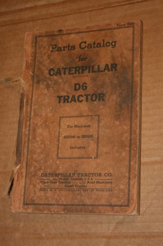 CAT Caterpillar D6 Tractor Parts Catalog Manual 2H3248 to 2H8966 Inclusive