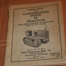 Allis-Chalmers Model M Tractor Parts Book Form No. TPL 39C  5-37  s/n 1--6632