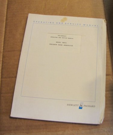 HP Operating and Service Manual for Model 8057A Precision Noise Genefor