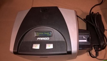 Fargo DTC400 Color USB  Plastic ID Card Printer w/Dual Mag Stripe MG 44101 1-sid