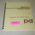 Pacific Electronic Enterprises 110-H ACPower Source Operation & Service Manual