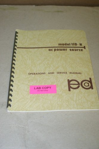 Pacific Electronic Enterprises 110-H ACPower Source Operation & Service Manual