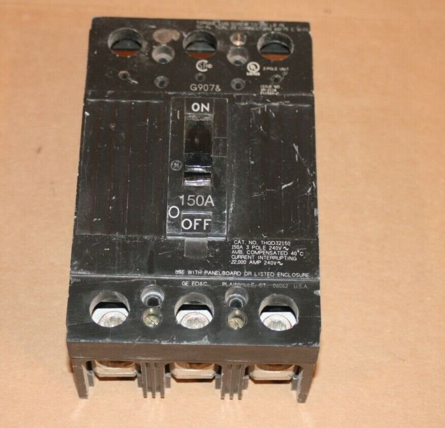 General Electric GE TQD32150 Circuit Breaker 3 Pole 150 Amp 240VAC