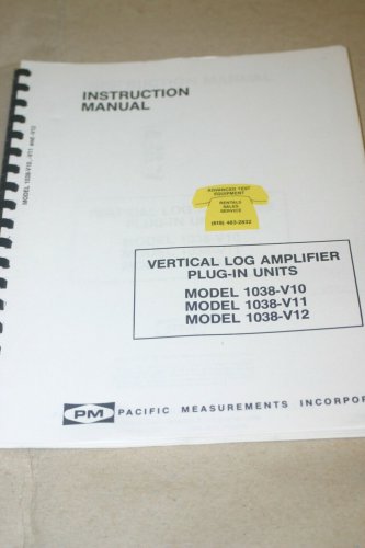 Pacific Measurments. Inc 1038-V10, 1038-V11, 1038-V3  Instruction Manual