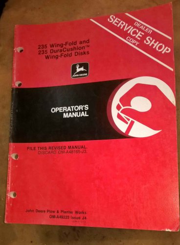 JD John Deere 235 Wing-Fold Disk Operators Manual OMA49223 J4
