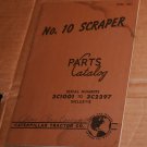 CAT Caterpellar No.10 Scraper Parts Catalog Ser. Nos. 3C1001 to 3C2397 Inclusive