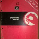 JD John Deere 215 Disk Operators Manual dealer's copy OM-A38035 OMA38035 I9