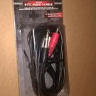 NEW Radioshack Gold Series 6Ft Audio Y Cable 6.3MM Male to Dual RCA Male 4202547