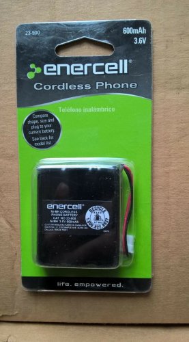 Enercell Cordless Phone Battery 600mAh, 3.6V (Brand New) 23-900 230-0900 Uniden