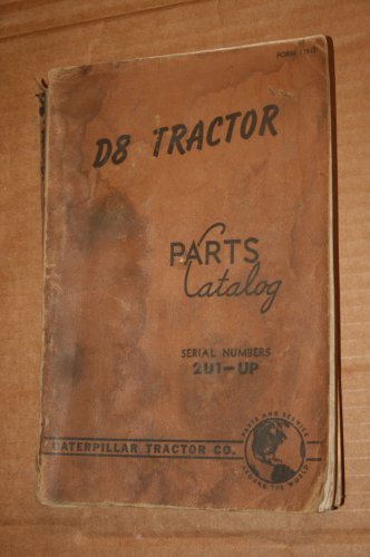 CAT Caterpillar D8 Tractor Parts Catalog Ser Numbers 2U1-UP    1950