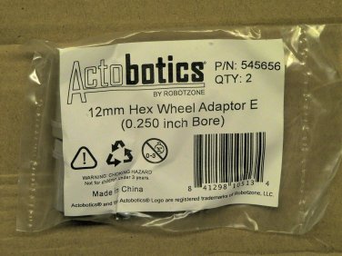 Actobotics Hub 1/4" Bore for 12mm Hex Drive Wheel Mount Set-Screw(2 Pack)545656