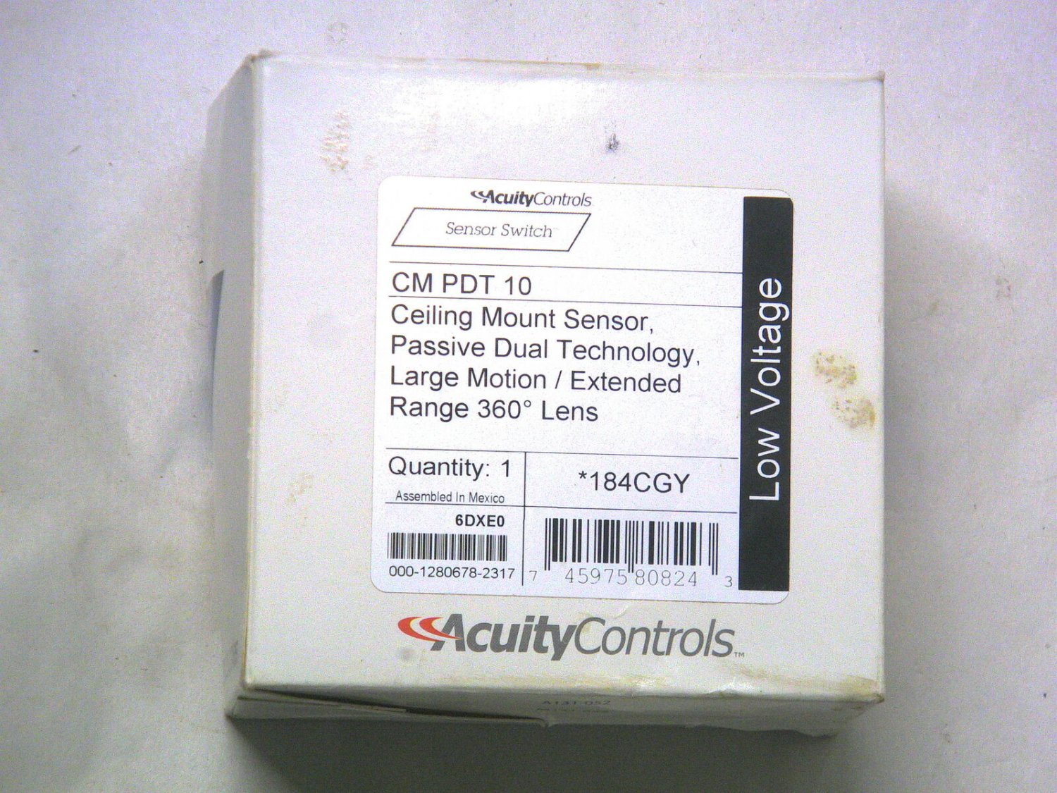 Acuity Sensor Switch CM PDT 10 Ceiling Mount 360° Occupancy Sensor