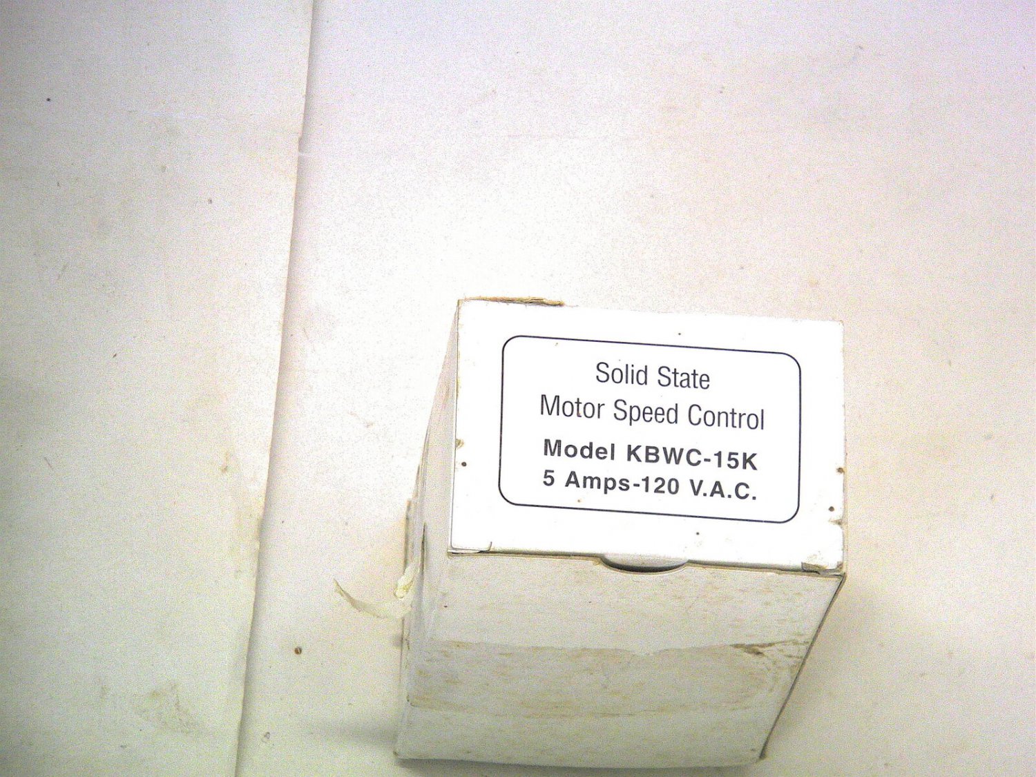 New KB Electronics Solid State Motor Speed Control KBWC15K 5 Amp 120 VAC