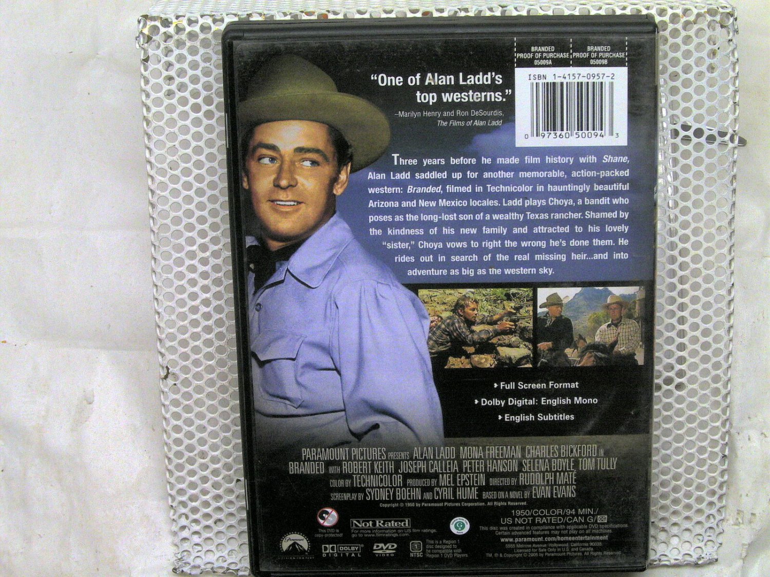 Branded DVD Paramount Alan Ladd Mona Freeman Charles Bickford 1950