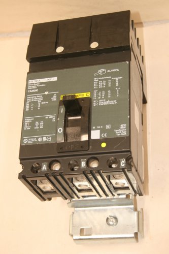 Square D FA FA36090 3 Pole 90A 600V Circuit Breaker - Black