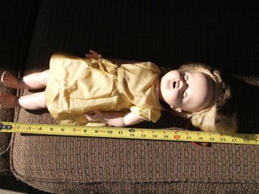 Doll Used 20 inch Dressed Jointed Plastic Body Unknown Maker 1950s Vintage