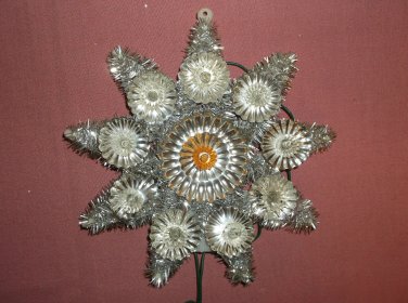Christmas  Ornament Snowflake Plastic Lighted Vintage