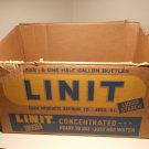 Linit Liquid Starch Advertising Cardboard Box 6 One Half Gallon Bottles Vintage