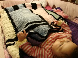 Crocheted Crayon Afghan Blanket