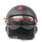 Chinese Military Air Force Matt Black Jet Pilot Open Face Motorcycle Helmet & Visor M / L / XL / XXL