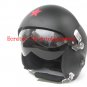 Chinese Military Air Force Matt Black Jet Pilot Open Face Motorcycle Helmet & Visor M / L / XL / XXL