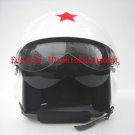 Chinese Military Air Force White Jet Pilot Open Face Motorcycle Helmet & Visor M / L / XL / XXL