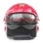 Chinese Military Air Force Red Jet Pilot Open Face Motorcycle Helmet & Visor M / L / XL / XXL