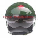 Chinese Military Air Force Green Jet Pilot Open Face Motorcycle Helmet & Visor M / L / XL / XXL