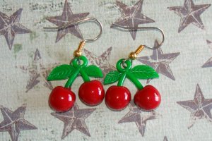 Cute Twin Cherry Earrings