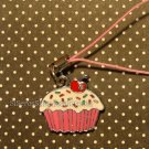 Cute metal CUPCAKE cellphone charm
