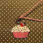 Cute metal CUPCAKE cellphone charm