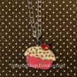 Cute pink CUPCAKE Necklace