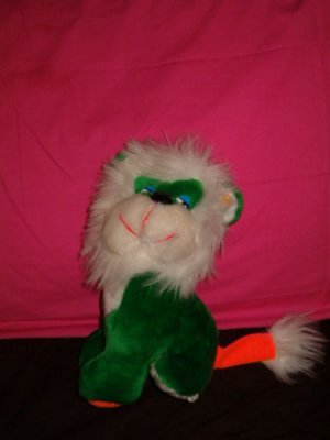 GREEN & ORANGE PLUSH LION * IF I ONLY HAD A HEART