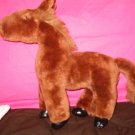 VINTAGE 12" HORSE WITH BLACK HOOFS & FUR * RARE 90'S
