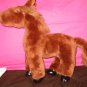 VINTAGE 12" HORSE WITH BLACK HOOFS & FUR * RARE 90'S