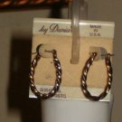 GOLD TWISTED HOOP EARRINGS