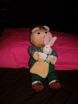 ARTHUR'S FRIEND BRAIN HOLDING BUNNY SAC PLUSH 2000' NWT