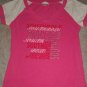 SOUTHPOLE PINK & WHITE T-SHIRT WITH RHINESTONES SIZE L
