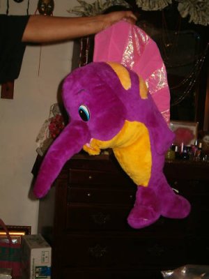 SWORD FISH WITH METALIC FIN PLUSH STUFFED ANIMAL( XL )