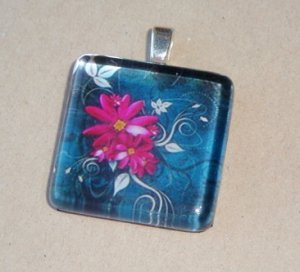 Jean Flowers, Glass Tile Pendant (13)