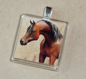 BUY 1 GET 1 FREE,  Glass Tile Pendant