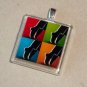 Michael Jackson Pop Art Glass Tile Pendant