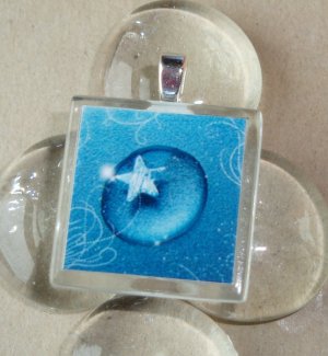 Star Light Glass Tile Pendant
